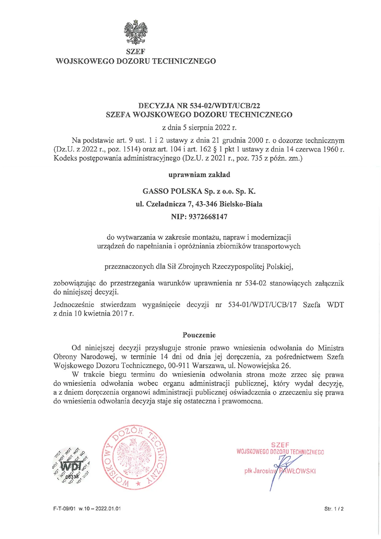 Miniaturka Uprawnienia WDT 2023