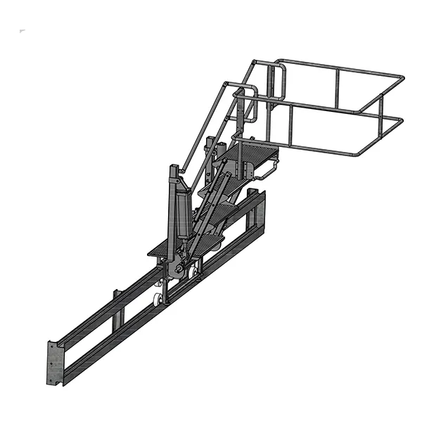 Safety cage for folding ladders.